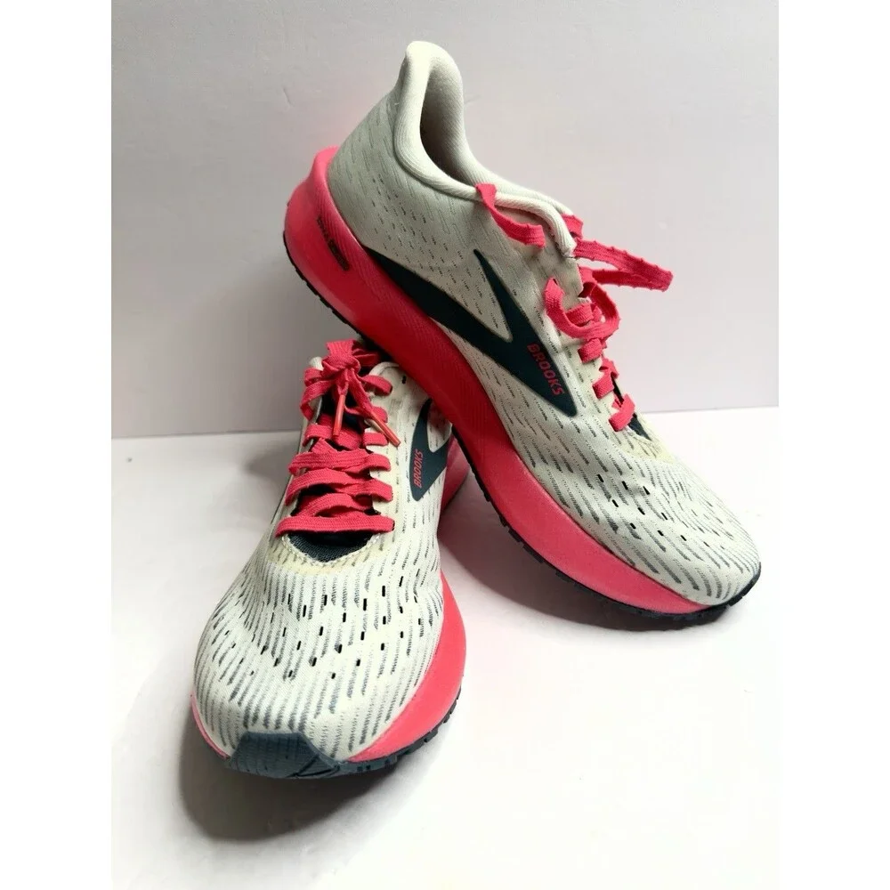 Brooks Hyperion Tempo Running Shoes Womens Sz 9.5 Gray Coral 1203281B110
